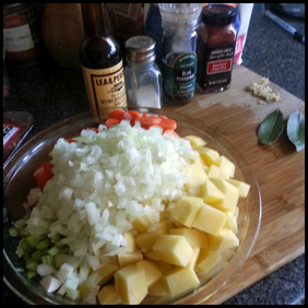 image of freshly chopped ingrediences, click to download.